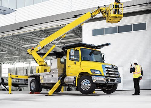 hino with crane customization