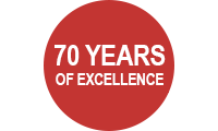 70 years of excellence emblem