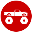 Lifted truck icon
