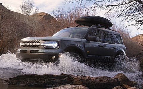 ford bronco in water