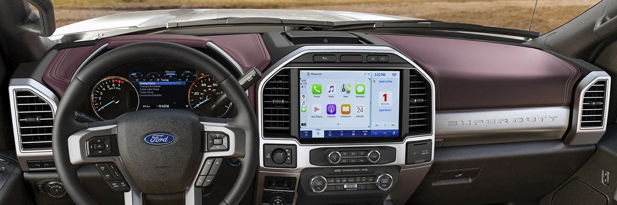 2022 ford f-250 interior dashboard safety and tech