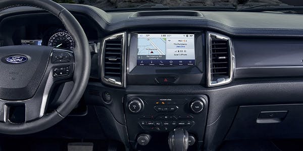 ford ranger interior - safety and technology