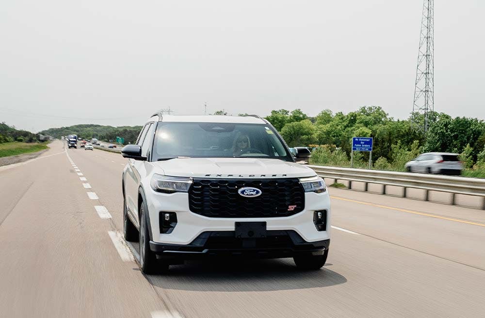 ford bronco on the road