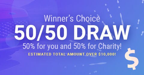 winner choice 50/50 draw