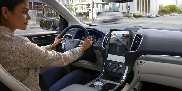 ford edge interior, cabin - tech and safety