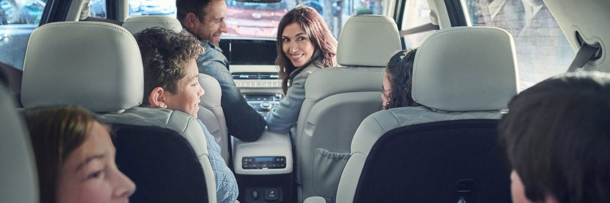 hyundai palisade interior with family