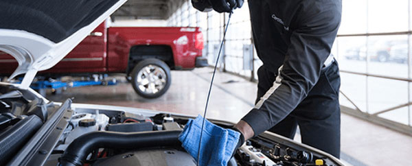 checking oil level-chevrolet service