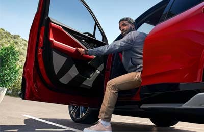 a man riding the driver\\\'s seat