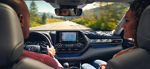 toyota highlander interior -  tech and safety -  connected services -  safety sense