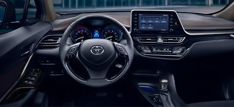 2022 toyota c-hr interior, dashboard, safety sense, connected services
