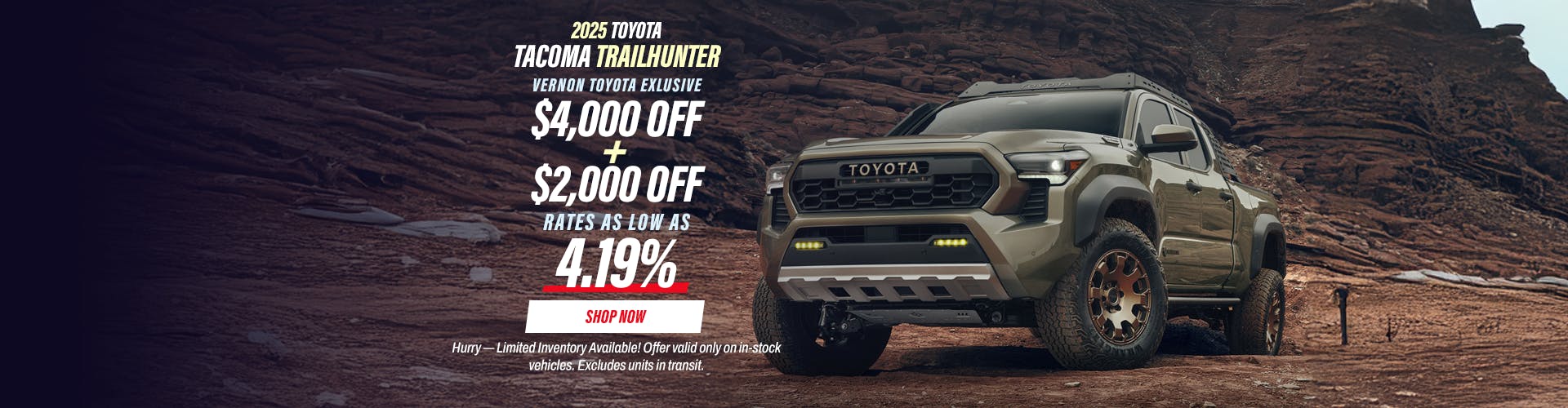 2025 Toyota Tacoma Trailhunter Deals