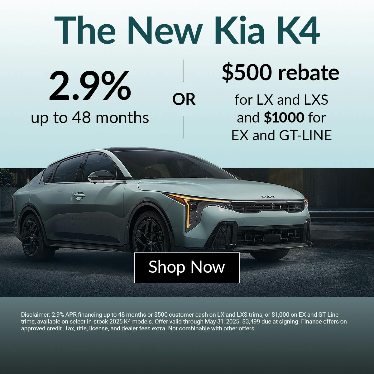 New Kia K4 in Joplin, MO