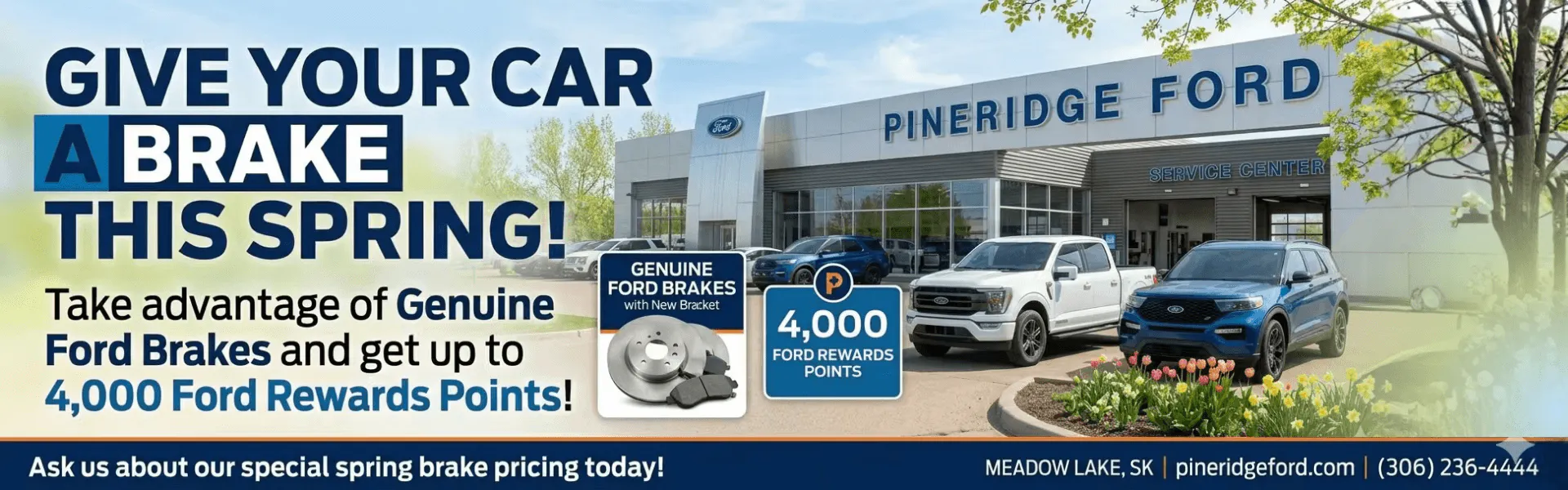 Ford brakes banner promo