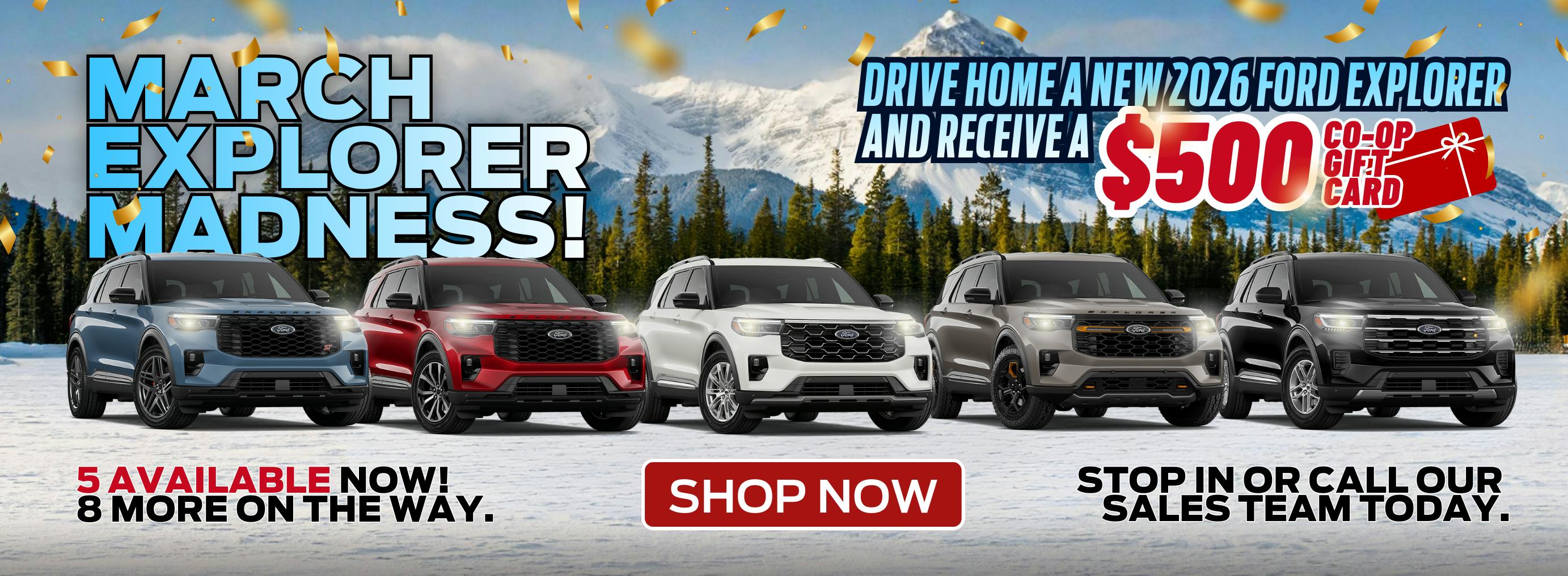 $500 gift card with new 2026 ford explorer