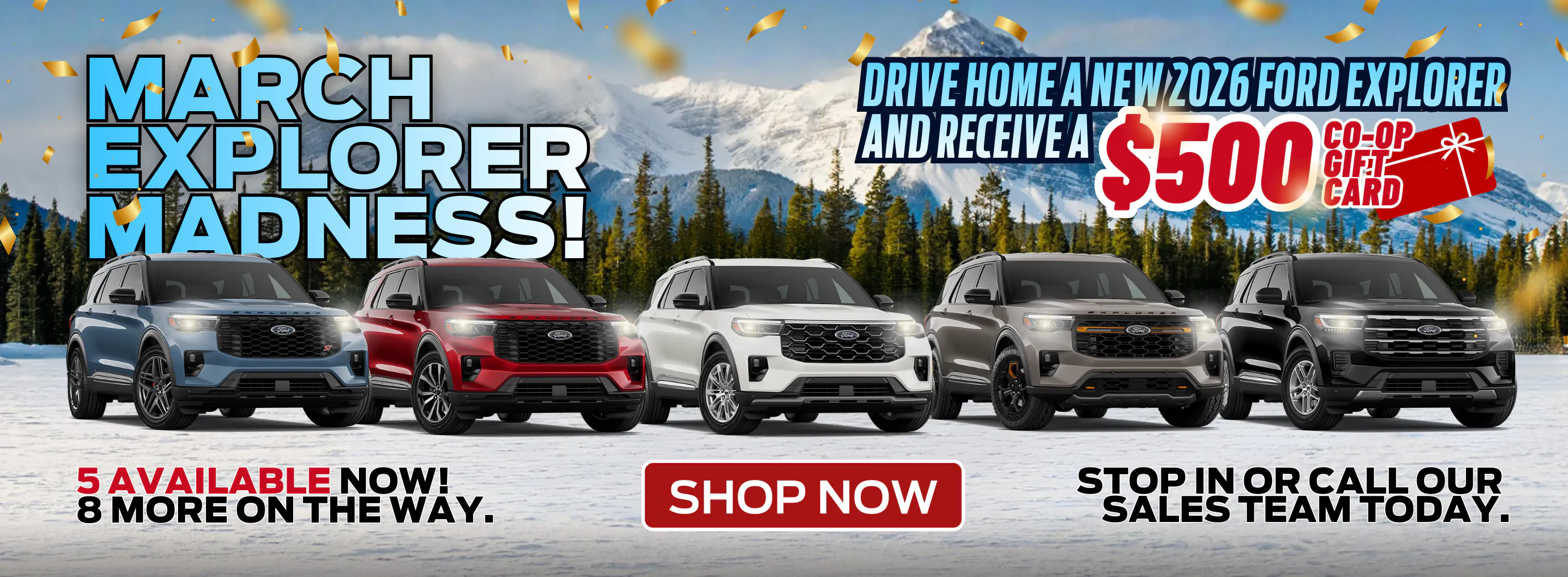 $500 gift card with new 2026 ford explorer