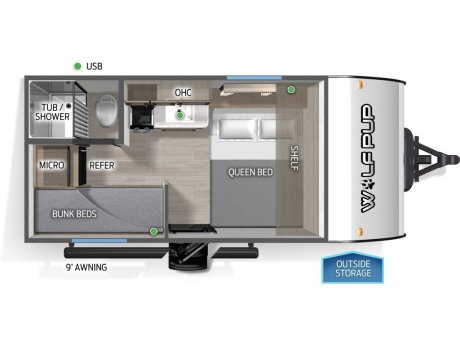 2026 Cherokee Wolf Pup T14BHLP  Travel Trailer