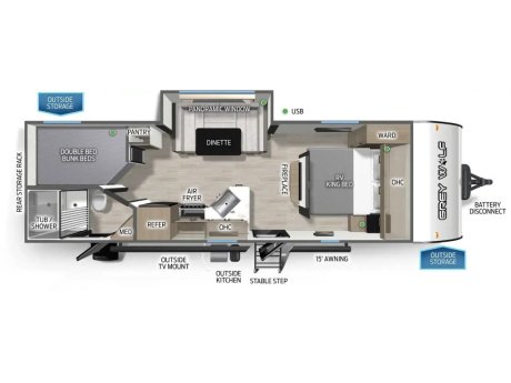 2026 Cherokee 26 DBH   Travel Trailer
