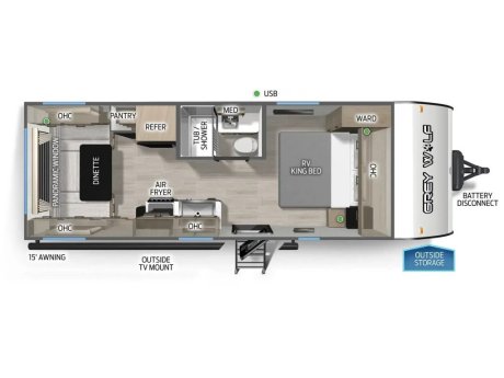2027 Forest River Cherokee Grey Wolf 20RDSE  Travel Trailer