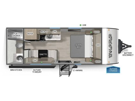 2027 Cherokee 16FQBLW   Travel Trailer