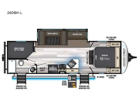 2021 Cherokee Alpha Wolf 26DBH  Travel Trailer