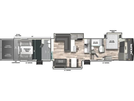 2026 Forest River XLR 41G14  Toy Hauler (Fifth Wheel)