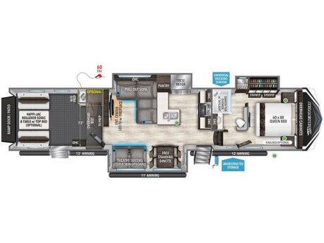 2023 Grand Design MOMENTUM 395MS  Toy Hauler (Fifth Wheel)