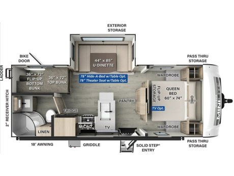 2025 Forest River Rockwood Mini Lite 2520BH  Travel Trailer