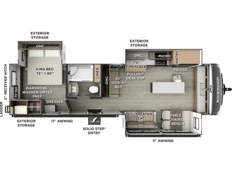 2026 Forest River Rockwood Signature 8339FK  Travel Trailer