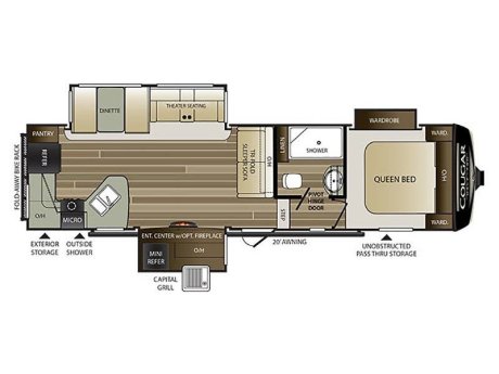 2019 Keystone Cougar 29RKS  Travel Trailer