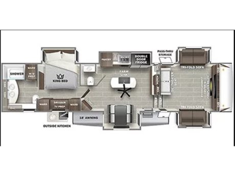 2022 Forest River Sabre 37FLH  Toy Hauler (Fifth Wheel)