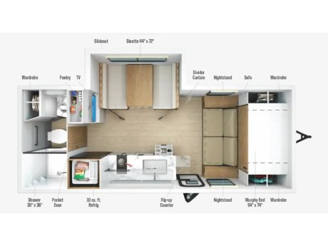 2026 Winnebago Micro Minnie 2108TB  Travel Trailer