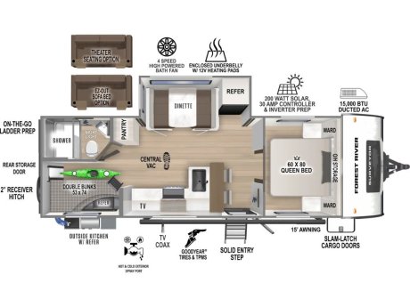 2026 Forest River Surveyor Legend 260BHLE  Travel Trailer